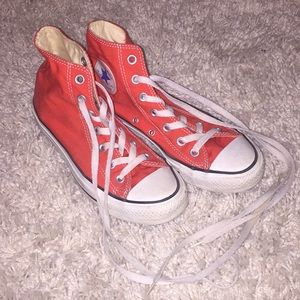 Neon Orange High Top Converse / Women’s Size 6